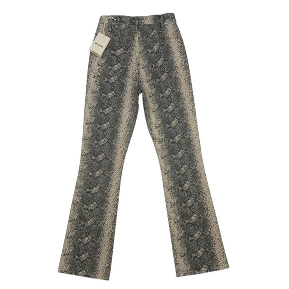 Mother The Hustler Flood Jean Boa Babe 24 Snake Print High Rise NEW - Picture 2 of 14